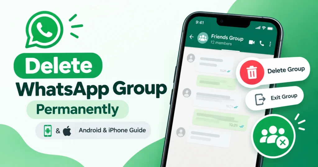 How to Delete a WhatsApp Group Permanently – Android & iPhone Guide